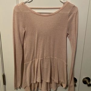 Hollister XS Blush Pink Peplum Ballerina Top